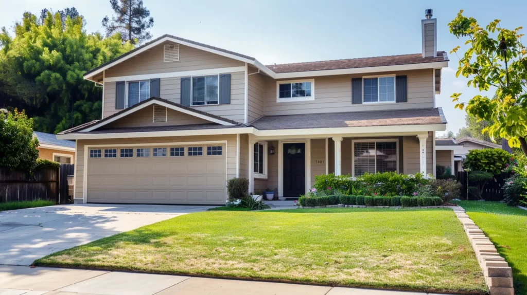 Repaired and freshly painted siding on Citrus Heights house