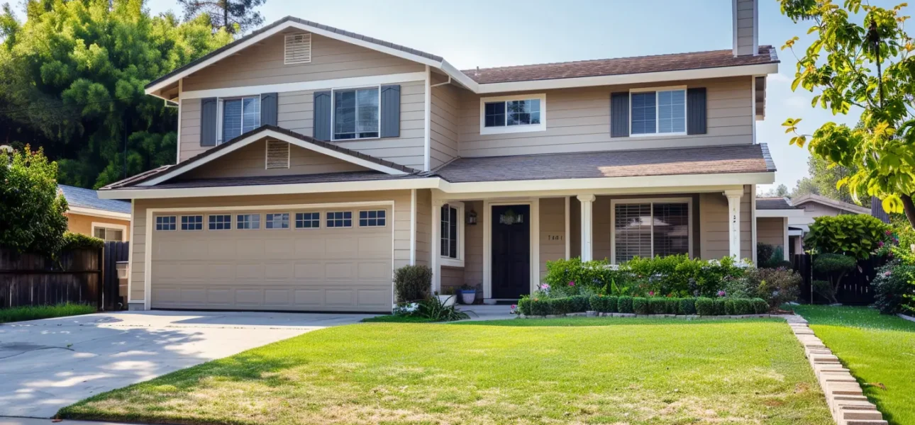 Repaired and freshly painted siding on Citrus Heights house